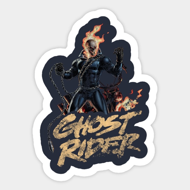 ghost rider new Sticker by k4k7uz